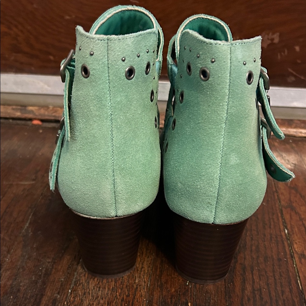 Naughty Monkey Elsa Leather Western Ankle Boots Size 9 - Picture 10 of 12